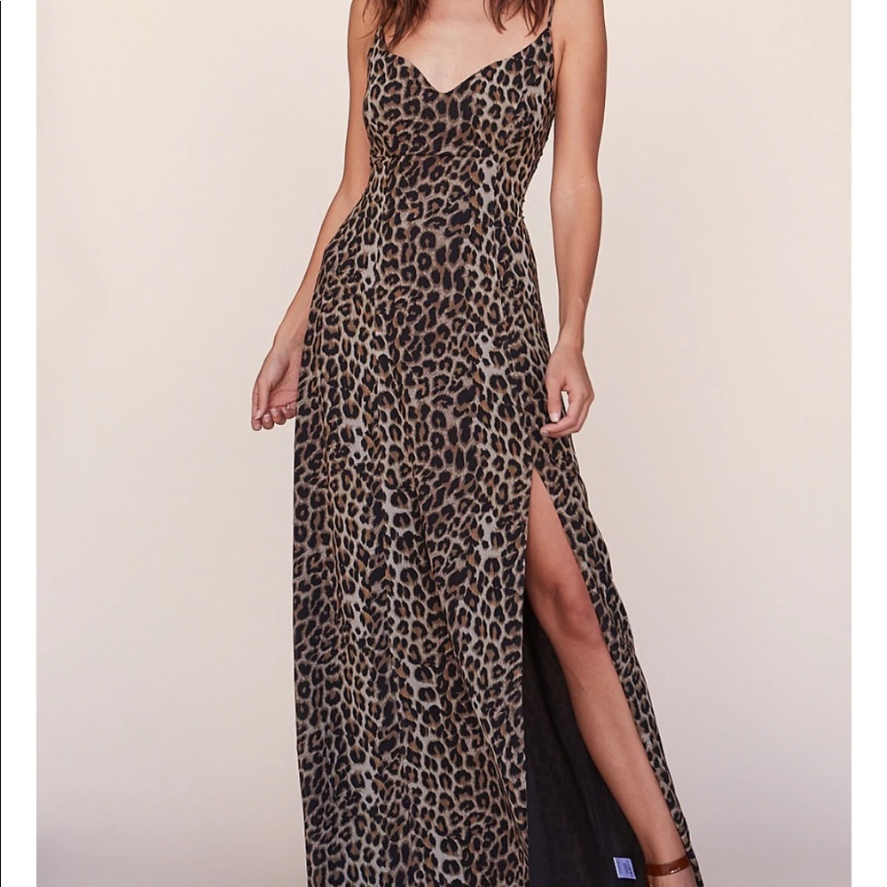 LPA Leopard Print Maxi Dress